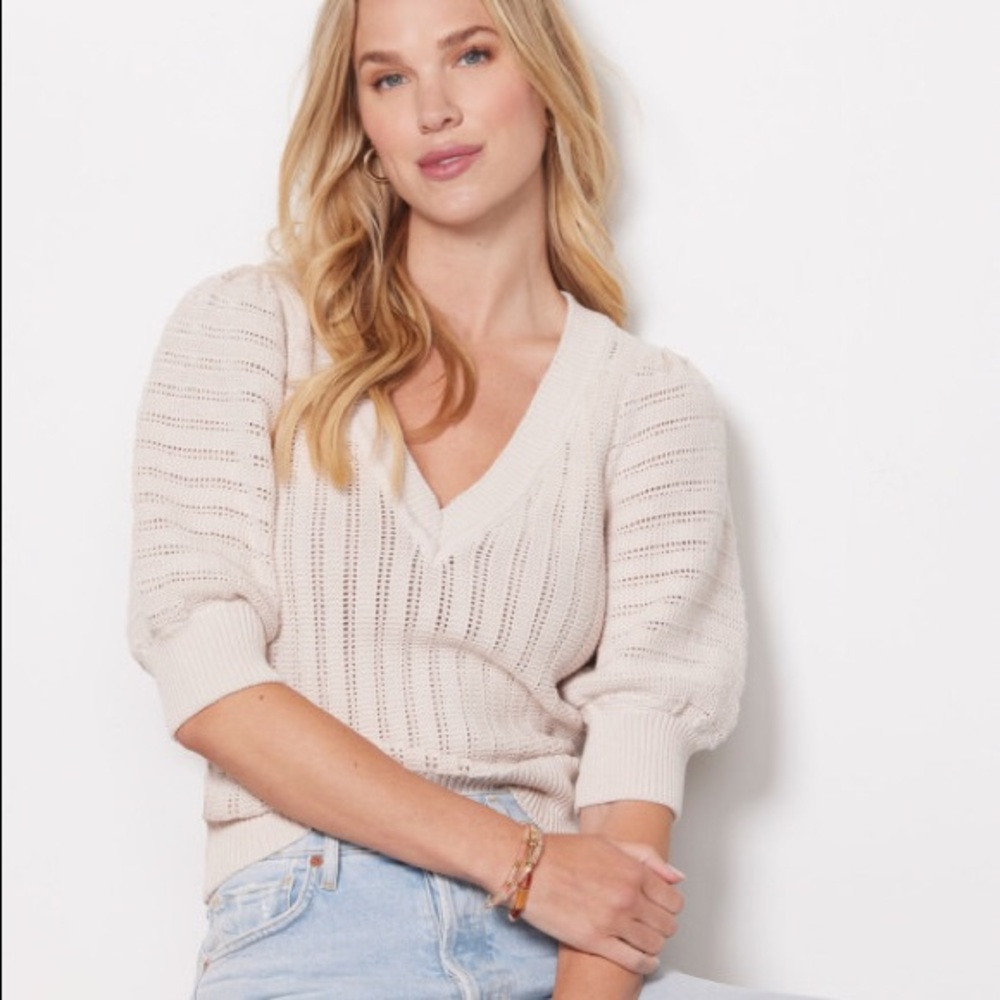 Design History Willow Vneck Puff Pullover